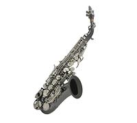 Sax Sassofono Soprano BB, Materiale in Ottone Nero Placcato per Jazz e Classico