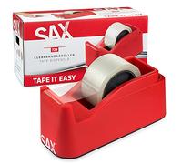 SAX Tape it Easy XXL Avvolgitore per nastro adesivo a una mano extra pesante | per 1x nastro da 50 mm o 2x nastro da 25 mm, avvolgitore per nastro con funzione portapenne