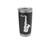 Saxofono Strumento ad ancia abbozzata Bicchiere termico in acciaio inox doppia parete
