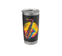 Saxofono Synthwave Strumento ad ancia Bicchiere termico in acciaio inox doppia parete