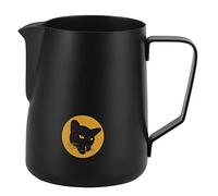 SAXOJONON Brocca per schiuma di latte multiuso in acciaio inossidabile 304 da 600 ml, nera