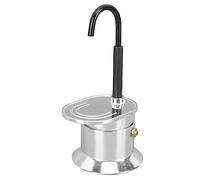 SAXOJONON Caffettiera a tubo singolo per moka da 1 tazza da 50 ml in lega di alluminio con beccuccio per piano cottura italiano per feste all'aperto viaggi