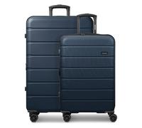 Saxoline Set di valigie Miami a 4 ruote S+L espandibile blu