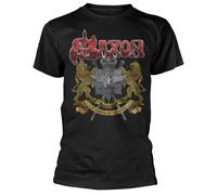 Saxon '40 Years' (Nero) T-Shirt - NUOVO E UFFICIALE