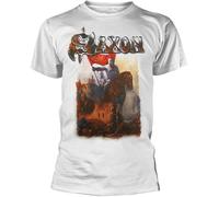 Saxon 'Crusader' (White) T-Shirt - New & Official