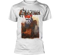 Saxon 'Crusader' (White) T-Shirt - New & Official! Men's