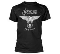 Saxon 'Estd 1979' (Nero) T-Shirt - NUOVO E UFFICIALE