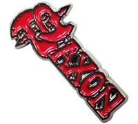 Saxon Rosso Band Logo Pin Badge Size One Size