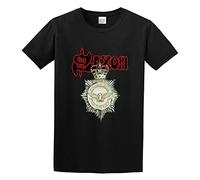 Saxon Strong Arm of The Law Remastered Men Adult Short Sleeve Black L