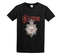 Saxon Strong Arm of The Law Remastered Men Black T-Shirt Print Unisex Cotton Tee Shirt XXL
