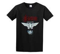 Saxon Wheels of Steel Rock Punk Family Assemble Base Pattern T-Shirt Black M