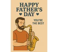 Saxophone Dad | Sketchbook, format A5: 200 Blank Pages for Drawing and Writing | A Thoughtful Gift for Dad, Father’s Day | Glossy Cover