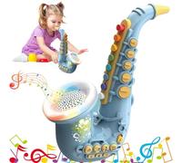 Saxophone Giocattolo Sviluppa Il Giocattolo di Sassofono di talenti Musicali con Carte Musicali migliorano la capacità polmonare e Il Regalo di coordinamento per i Giovani Musicisti