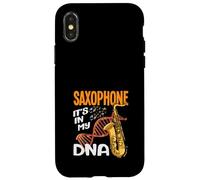 Saxophone In My DNA Hobby Saxophonist Saxophone Amante Custodia per iPhone X/XS