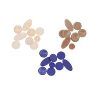 Saxophone Key Shell Button Blu in Plastica 27 Pezzi, 3 Set