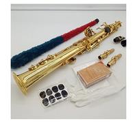 Saxophone Laccato In Oro B-flat Sax Con Cassa Cassa In Bocca Cankes Neck Kit principianti sax (Color : Gold)