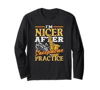 Saxophone Nicer After Practice Funny Band Membro Jazz Maglia a Manica