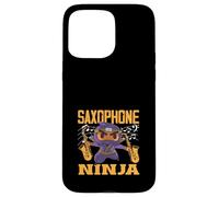 Saxophone Ninja Divertente Sassofonista Custodia per iPhone 15 Pro Max