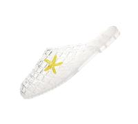 Saxrel Jelly Shoes - Ciabatte da donna in PVC, punta chiusa, in rete cava, senza lacci, piatte, per estate, spiaggia, vacanze, casa, abbigliamento casual estivo, 2 Trasparente, 35.5 EU