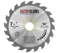 Saxton Flat Top TCT Lama per sega circolare 185mm x 20T x 30mm foro + anelli anello compatibile con Bosch Makita etc