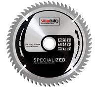 Saxton, lama per sega circolare cordless TCT a taglio sottile, da 165 mm e 60 denti, adatta per seghe DeWalt, Makita, Ryobi, Bosch