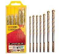 Saxton - Set di 7 punte da trapano P7DBS, per piastrelle multi-materiale (5 6 6 6 7 8 10) per ceramica, porcellana, granito, marmo, muratura, vetro, ecc., custodia in plastica