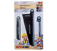 Saxton SSB03CB - Set di 3 lame, per taglio legno e metallo, compatibile con seghe Black and Decker Piranha Scorpion