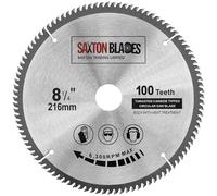 Saxton TCT Circular Fine Cutting Lama per legno 216mm x 30mm foro x 100T compatibile con Bosch Makita Dewalt