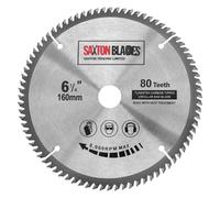 Saxton TCT Circular Lama per legno 160mm x 20mm x 80t compatibile con Festool TS55 Bosch Makita Dewalt compatibile con 165mm Saws