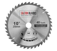 Saxton TCT Circular Lama per legno 250mm x 30mm x 40T compatibile con Bosch, Makita etc compatibile con 255mm saws