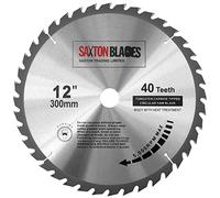 Saxton TCT - Lama per sega circolare per legno, 300 mm x 30 mm, 40T per Bosch, Makita ecc.