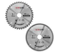 Saxton TCT TCT190MXA - 2 lame circolari per legno, 190 mm, confezione A, per Bosch, Makita, DeWalt