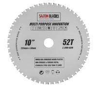 Saxton TCT25552TMPT Lama per sega circolare multiuso TCT, 255 mm x 52 denti, per legno e metallo, compatibile con Bosch, DeWalt, Ryobi, Makita, ecc