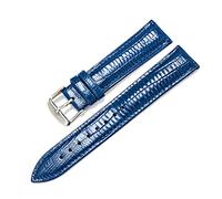 SAXTZDS 14mm 16mm 20mm 22mm Cinturino Cinturini in vera pelle Accessori per orologi Cinturini modello lucertola, Blu, 18mm