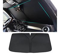SAXTZDS Adatto per Mercedes Benz Classe a W176 2012-2018, Parabrezza per Parasole per Auto, Visiera Parasole a Copertura Totale per Auto, Nero, 120*60cm