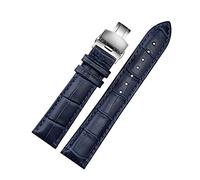 SAXTZDS Cinturino per orologio blu scuro per cinturino con chiusura a farfalla Cinturino per cinturino in vera pelle 12mm - 23mm, 22mm