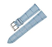 SAXTZDS Cinturino per orologio da donna in vera pelle 12/14/16/17/18/19/20/22mm Cinturino per orologio da donna, Blu, 16mm