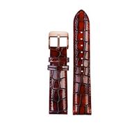 SAXTZDS Cinturino per orologio in pelle di coccodrillo da 18mm 20mm 22mm per accessori per orologi da uomo, 20mm