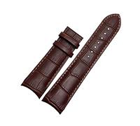 SAXTZDS Cinturino per orologio in vera pelle con estremità curva 22mm 23mm 24mm Cinturino per orologio da uomo cinturino nero/marrone, 22mm