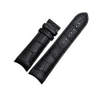 SAXTZDS Cinturino per orologio in vera pelle con estremità curva 22mm 23mm 24mm Cinturino per orologio da uomo cinturino nero/marrone, 23mm