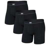 Saxx - Essential Cotton Boxer Brief Fly 3-Pack - Intimo L nero