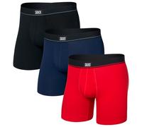 Saxx - Essential Cotton Boxer Brief Fly 3-Pack - Intimo XL nero