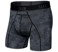Saxx - Kinetic Light-Compression Mesh Boxer Brief - Intimo sintetico S nero/blu