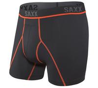 Saxx - Kinetic Light-Compression Mesh Boxer Brief - Intimo sintetico XXL nero/grigio