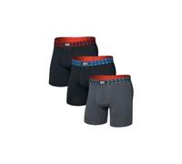 Saxx Underwear - Set di 3 boxer traspiranti - Multi-Sport Mesh BB 3pk - Red/Mint/Blue Jagged WB per Uomo - Taglia S - Nero