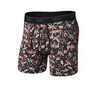 Saxx Underwear - Slip boxer stretch - Quest Quick-Dry Mesh BB Fly Adobe Zoo per Uomo in Nylon - Taglia S - Nero