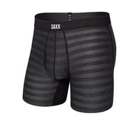 Saxx Underwear - Boxer traspirante Uomo - DropTemp Cooling Mesh BB Fly - Black Heather per Uomo - Taglia M - Nero