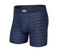 Saxx Underwear - Boxer traspirante Uomo - DropTemp Cooling Mesh BB Fly Dark Denim Heather per Uomo - Taglia XXL - Blu navy