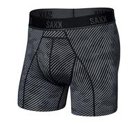 Saxx Underwear - Boxer a compressione leggera - Kinetic L-C Mesh Bb Optic Camo Black per Uomo - Taglia M - Nero Nero M