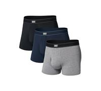 SAXX Underwear Co. Daytripper - Boxer elasticizzati da uomo, confezione da 3, Nero/Grigio/Navy, Medium